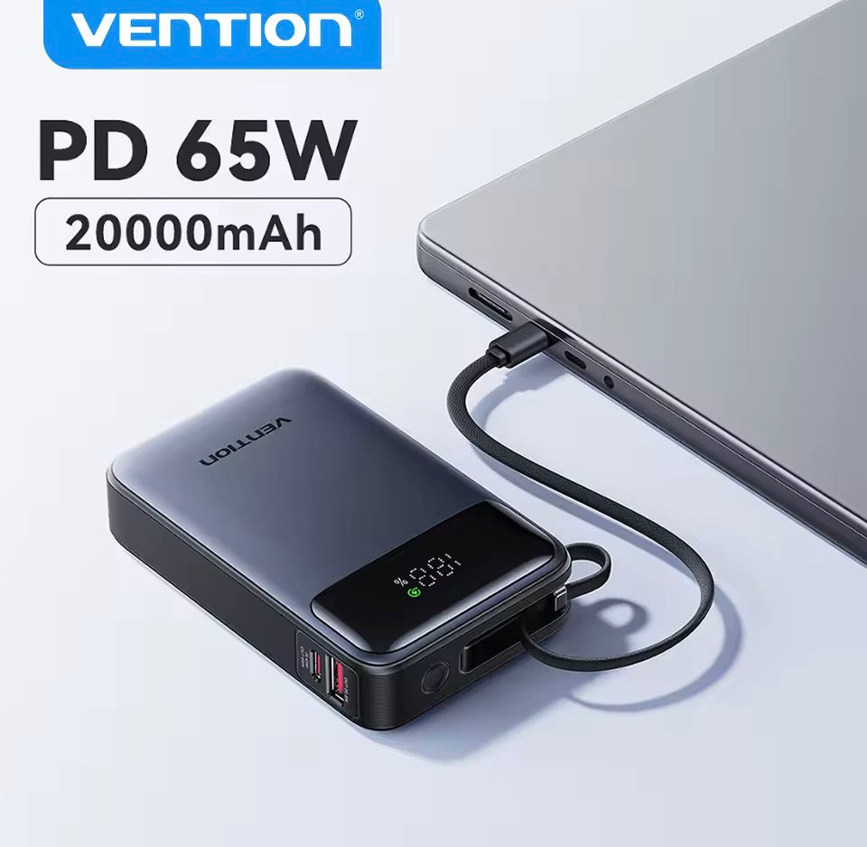 Vention 65w portable charger 20000mAh
